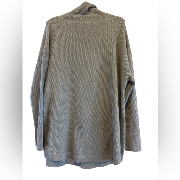 T by Talbots Soft Gray Cowl Neck Tunic Top Chunky Long Sleeve Comfy Casual XL - Picture 2 of 5